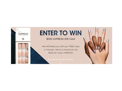 $100 imPRESS Giveaway Sweepstakes