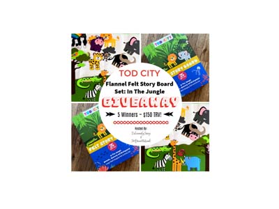 Tod City Flannel Felt Story Board Set In The Jungle Giveaway