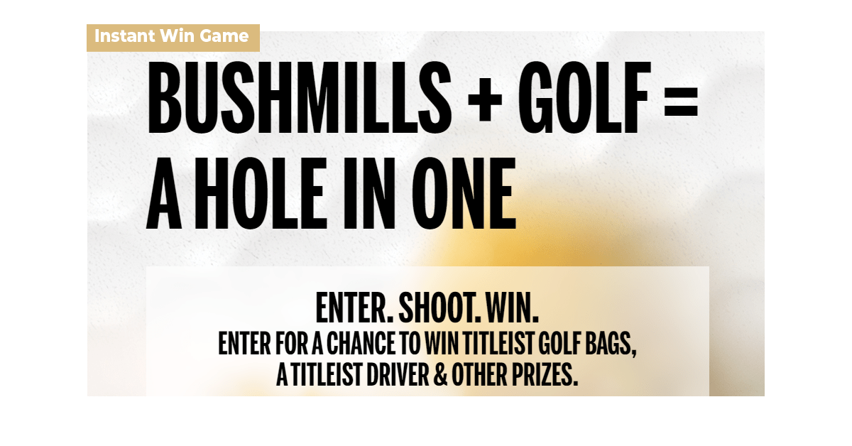 Bushmills Irish Whiskey Golf Instant Win Game