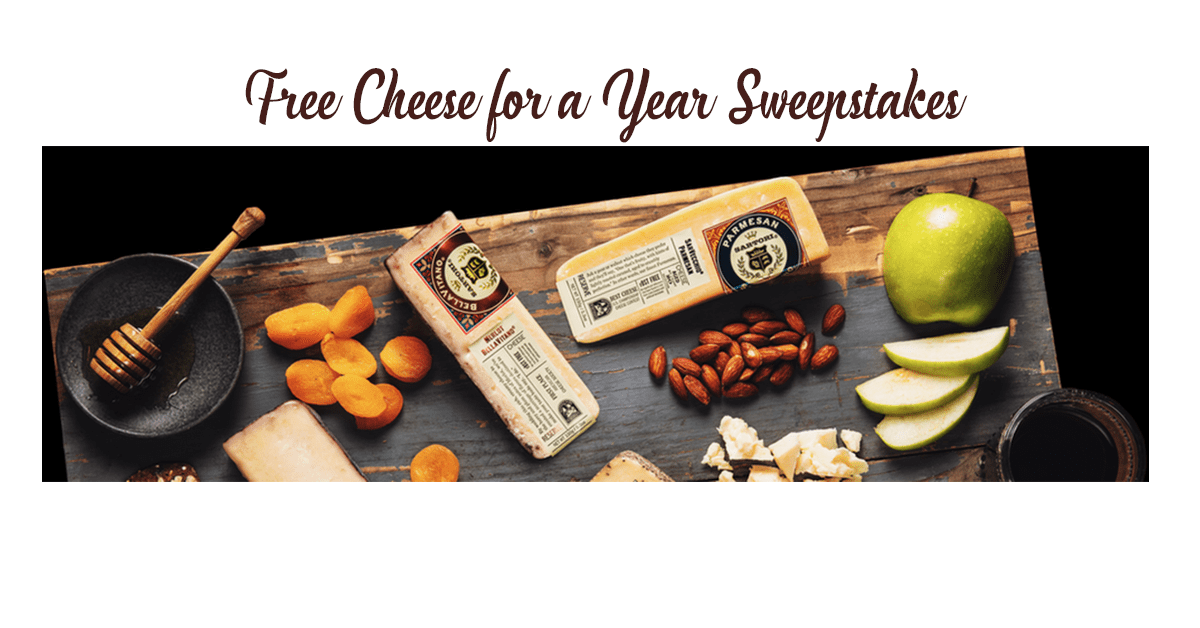 Free Cheese for a Year Sweepstakes