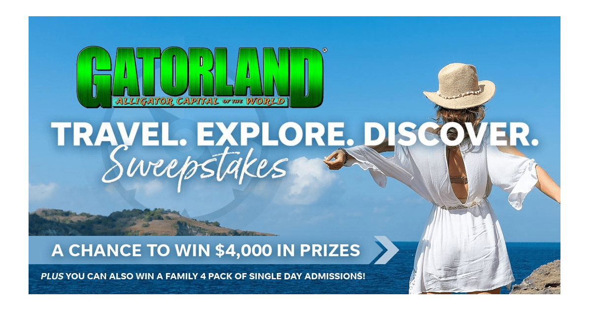 Florida Gatorland Travel Explore Discover Sweepstakes