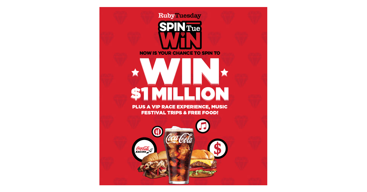 Ruby Tuesday Spin Tue Win Promotion
