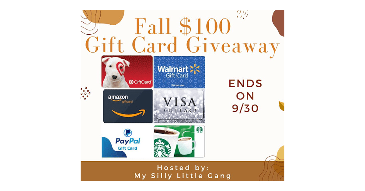 Fall $100 Gift Card Giveaway