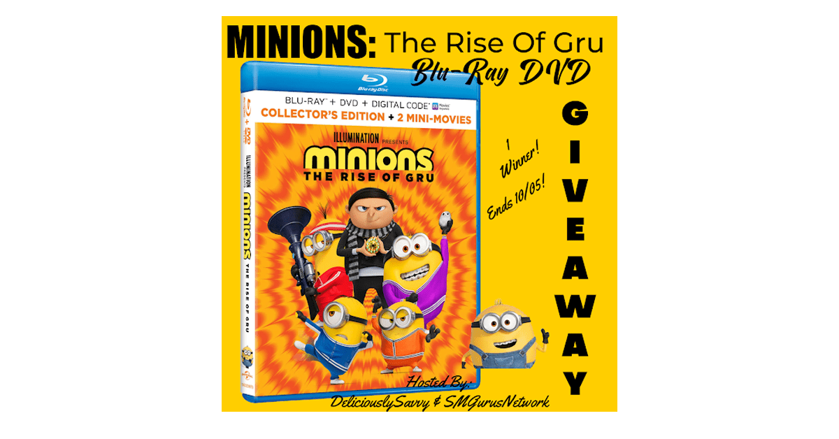 MINIONS: The Rise Of Gru Blu-Ray DVD Giveaway