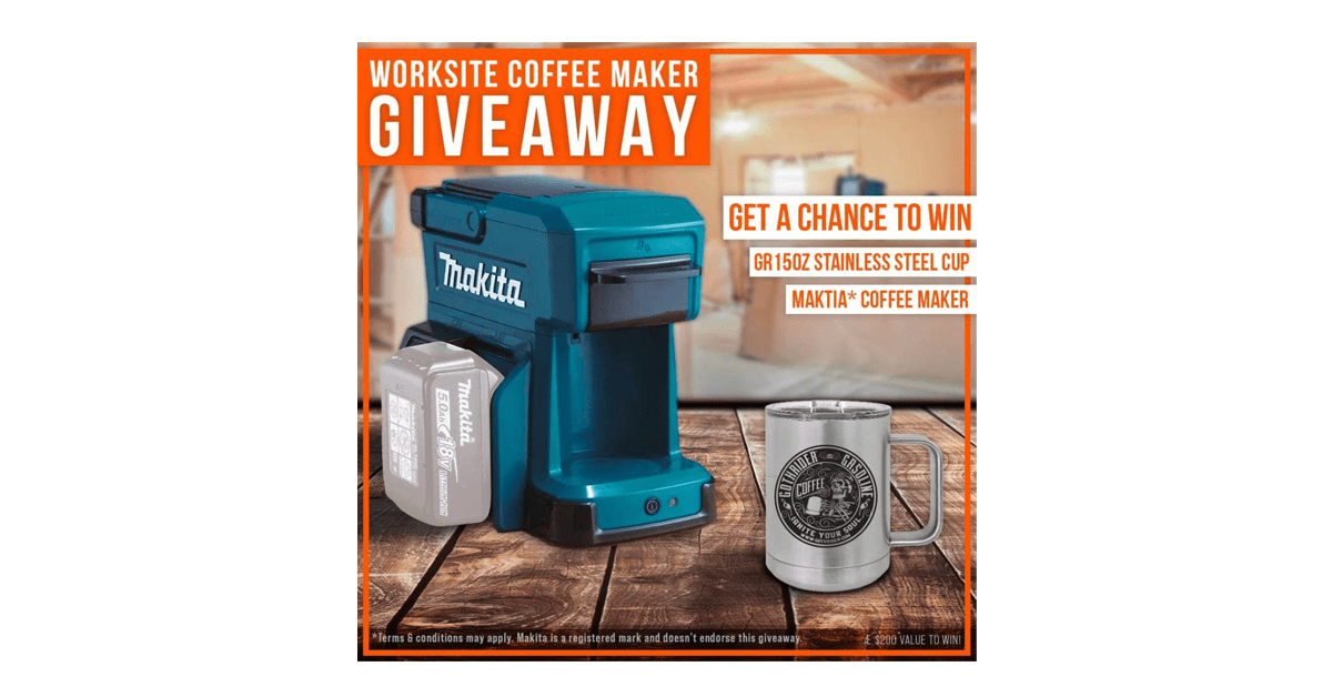 GothRider Worksite Coffee Maker Giveaway