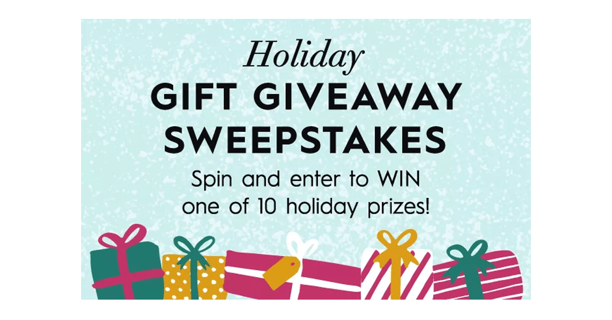 Holiday Gift Giveaway Spinner Sweepstakes