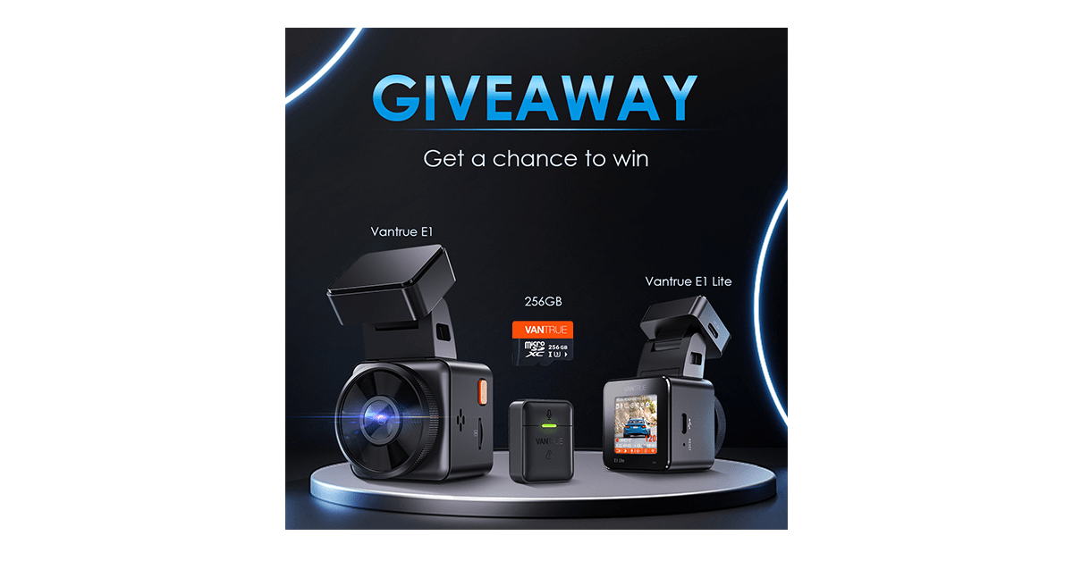 Vantrue E1 Voice Control Dashcam Giveaway