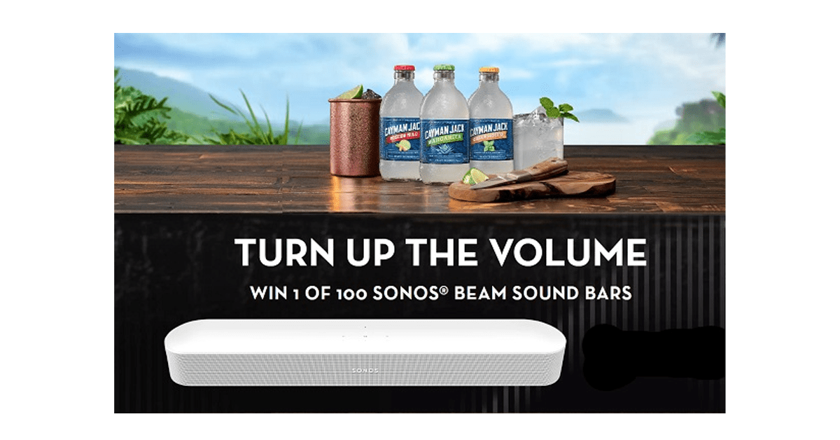 Cayman Jack Take Fall Sonos Sound Bar Sweepstakes