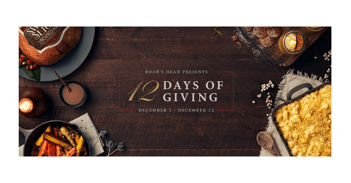 Boar’s Head 12 Days of Giving Sweepstakes