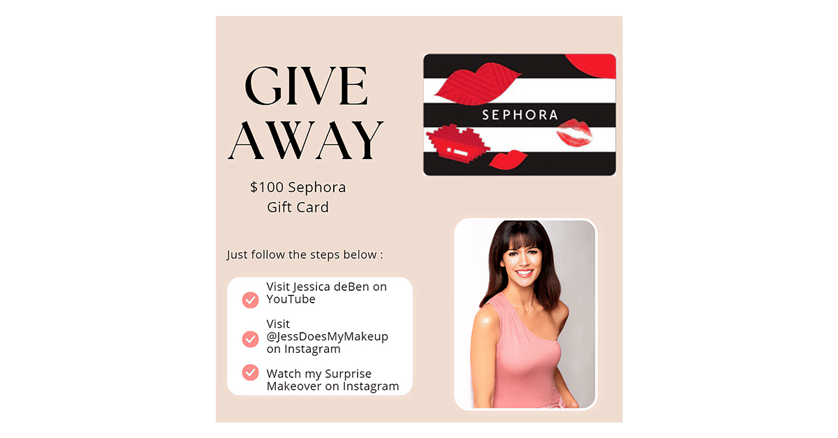 Jessica deBen $100 Sephora Gift Card Giveaway