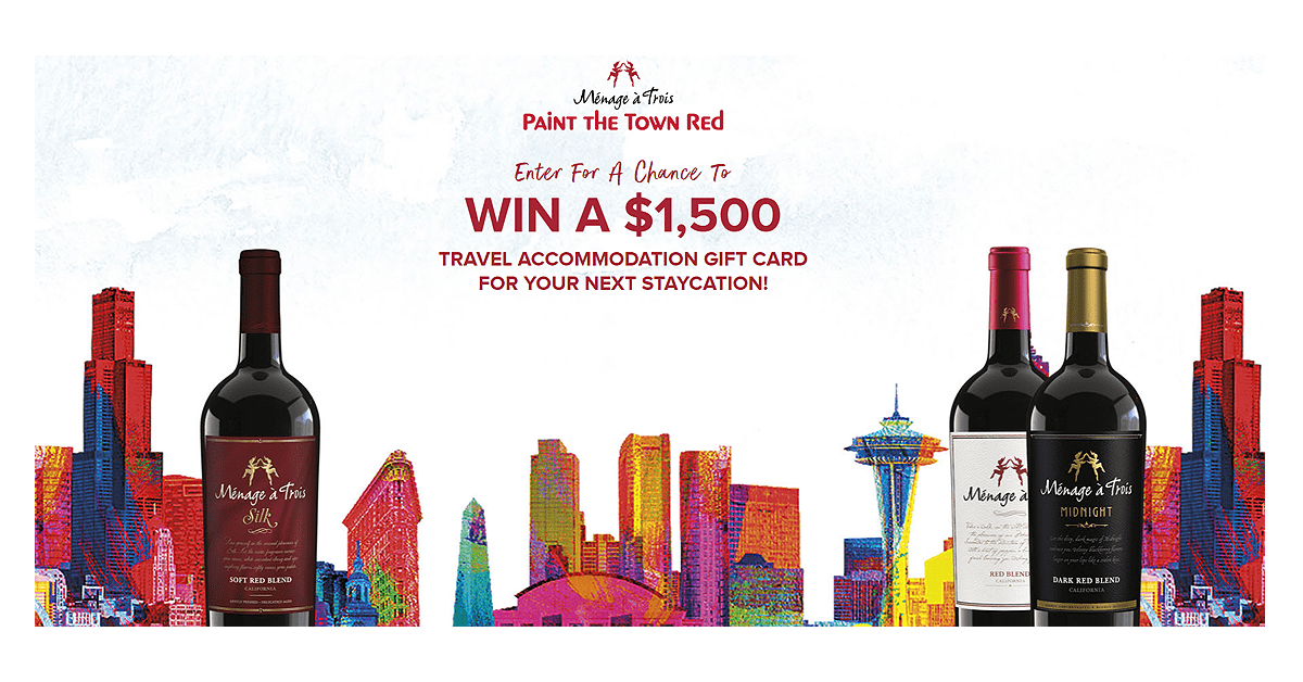 Ménage à Trois Paint the Town Red Sweepstakes