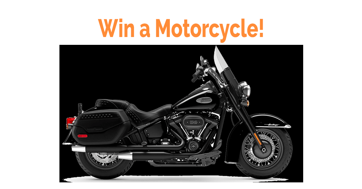 Black Burn Romey Harley Davidson Motorcycle Giveaway