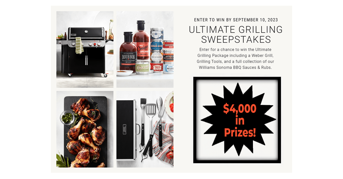Williams Sonoma Ultimate Grilling Sweepstakes